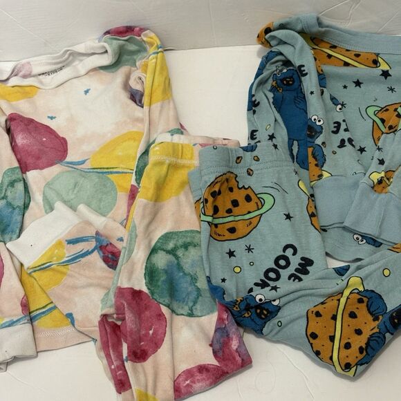 Girls 2T Pajama Bundle 5 Pair Matching Sets Disney Princess Halloween Burts Bees - Picture 3 of 4